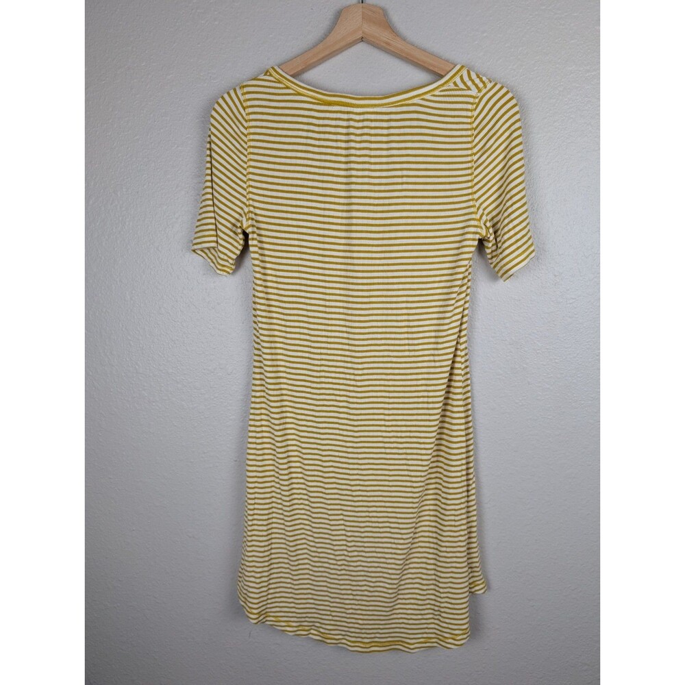 Anthropologie Pure + Good Striped Henley Dress Yellow XS - Picture 3 of 9